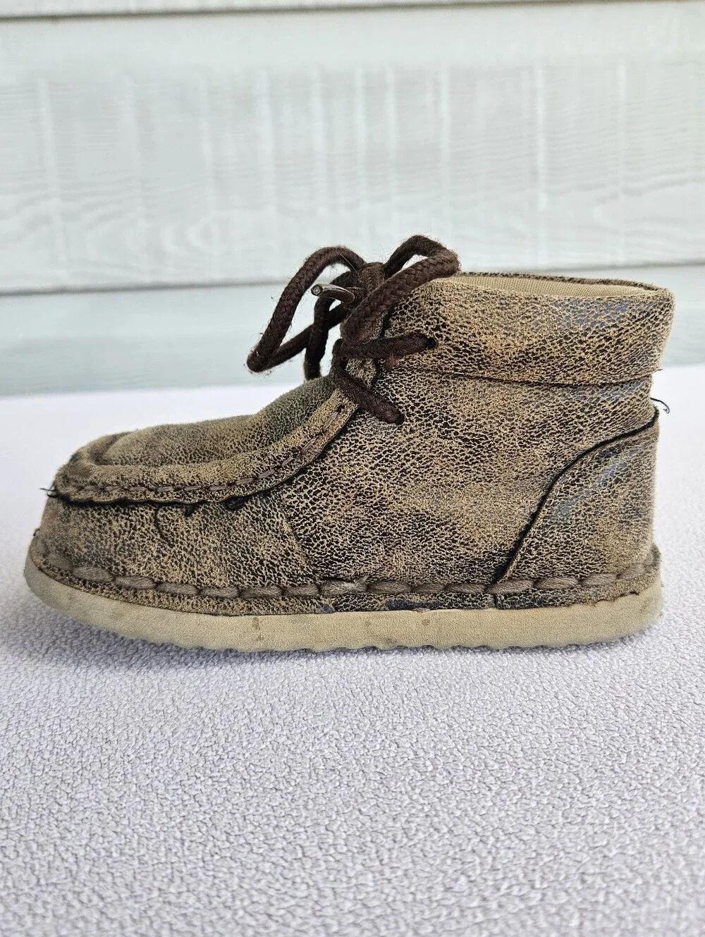 Twister Aiden Chukka Toddler Ankle Boot SZ 7 Casual Brown Tie Western Country
